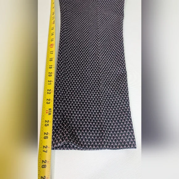 Ann Taylor Curvy Geo Jacquard Ankle Pants Purple Black Size 6 Mid Rise Office - Picture 8 of 12